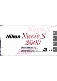 Nikon Nuvis S 2000 manual. Camera Instructions.